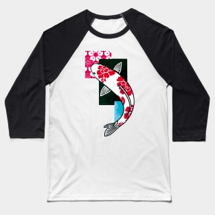 Koi Fish Oriental Japanese traditional style Baseball T-Shirt